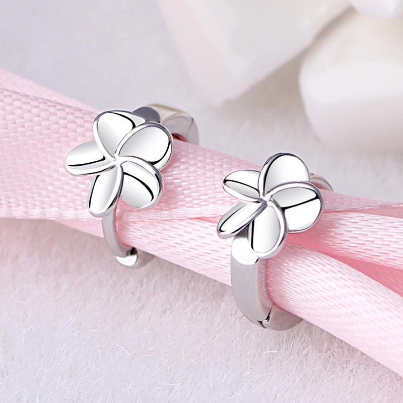 925 Sterling Silver Zircon Buckle Earrings For Women Fashion Exquisite Student Girlfriend Jewelry Accessories Party Gift