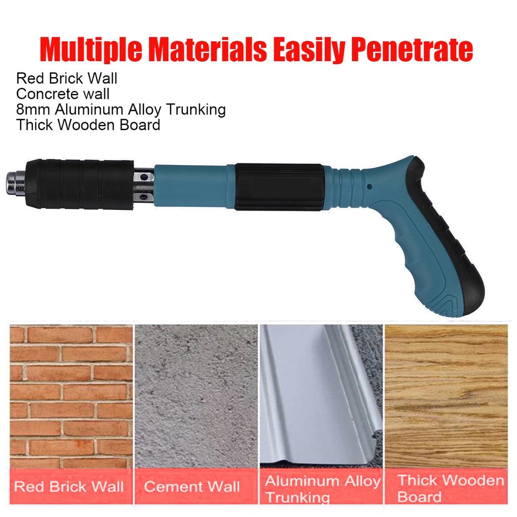 4 Gears Rivet Tool Low Noise Home Concrete Wall Anchor Wire Slotting Device Metalworking Power Tool Upgraded Steel Nails Guns