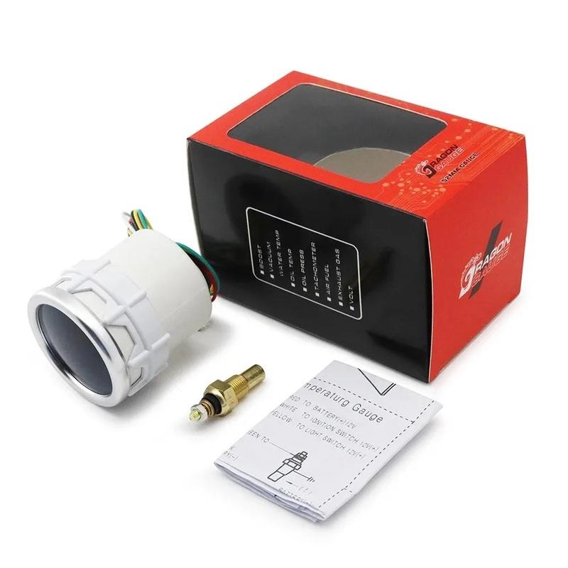 Water Temperature Gauge 2 Inch 52mm Car Universal LED Backlit Pointer Car Engine Coolant Temp Meter for Auto Modification
