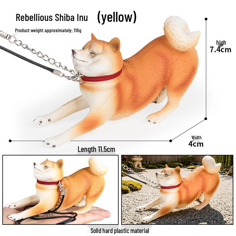 Realistic Corgi Puppy Heart Model: Cute Animal Toy & Desktop Ornament