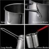 1 Set Kitchen Deep Frying Pot Stainless Steel Kitchen Fryer with Strainer Tempura Fryer Pan Chicken Fried Chicken Cooking Tools