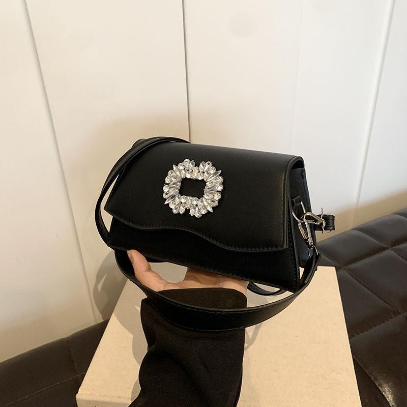 Стильная черно-коричневая полиуретановая сумка через плечо для женщин, модная повседневная сумка-кроссбоди чёрный