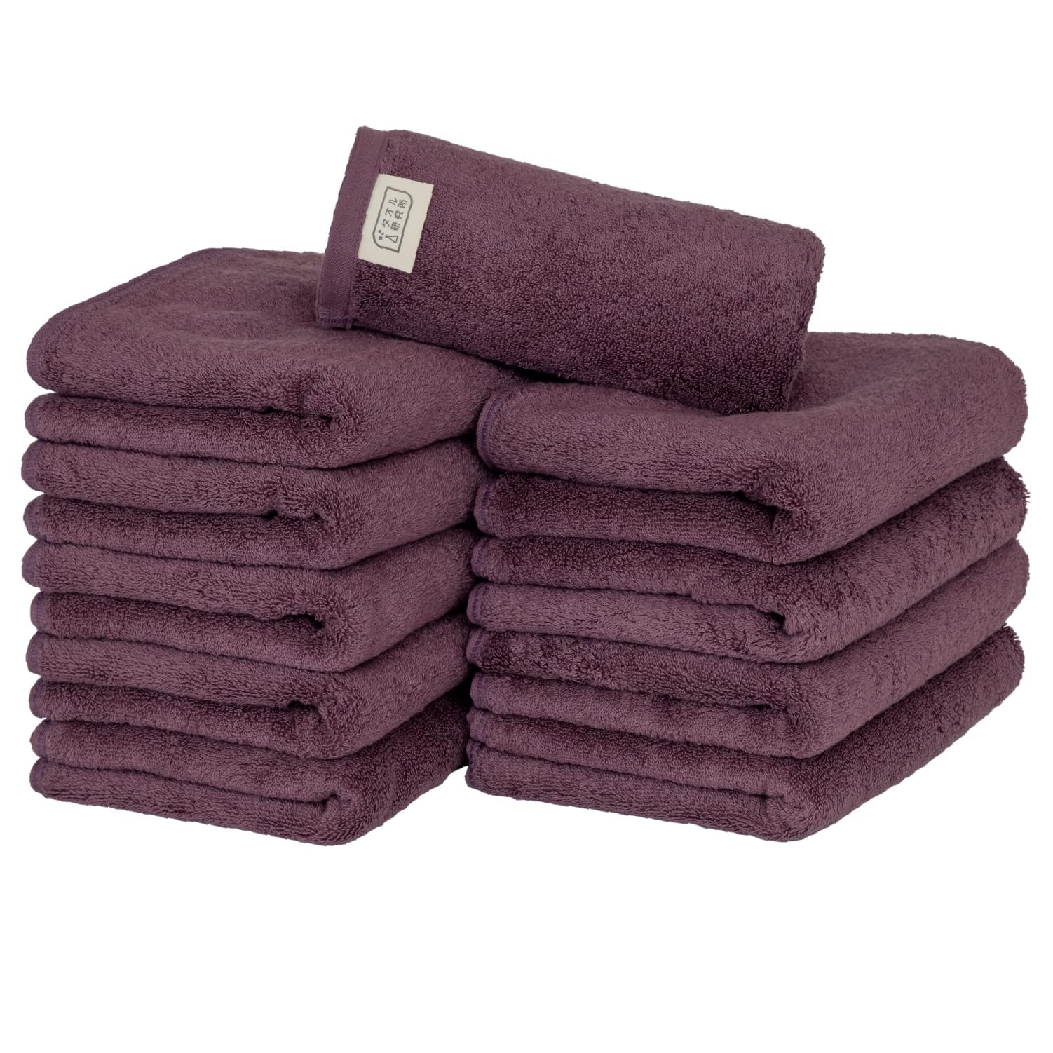 

Towel Laboratory Face Deep JapanTechnology [Volume Rich] #003 Towels, Purple, 10-Piece Set, Hotel-Grade, Thick, Fluffy, High-Breathability,
