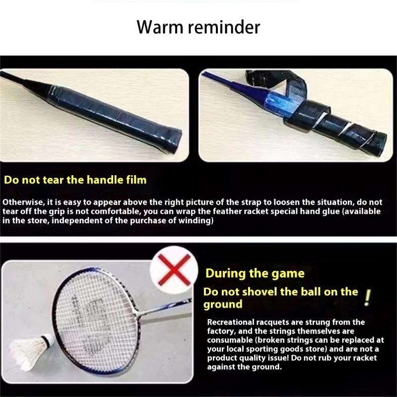 1Pair Shuttlecocks Racquet Light Weight Badminton Racket Set Professional Double Badminton Racquet for 2 Players Playing