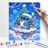 Disney Christmas Stitch Oil Painting Hand Painting Coloring Painting Handmade Diy Home Decoration Gift