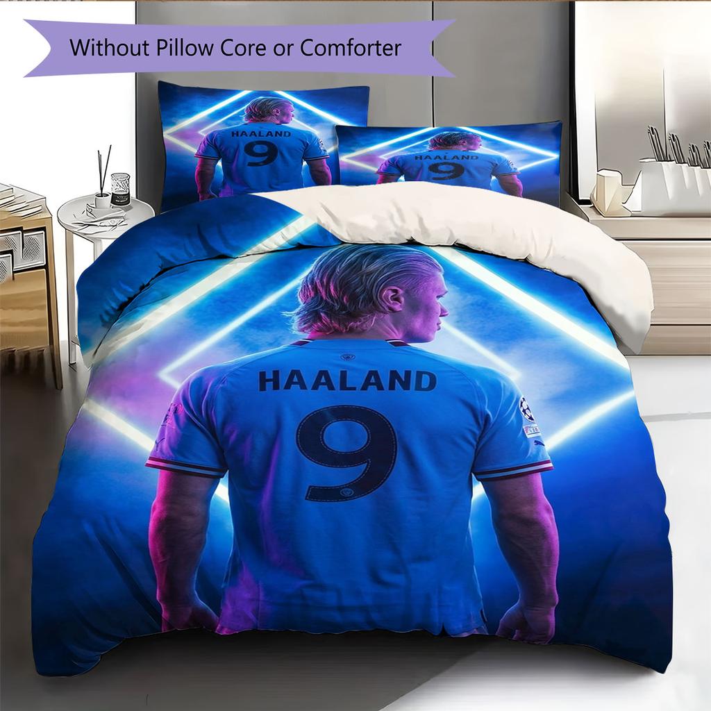 Poster Haaland Biancheria da letto Set piumone Copripiumone Federa Decorazione per la casa Regalo di compleanno (1 * copripiumino + 2 * federa, senza nucleo)