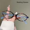 Vintage Oval Reading Glasses Women Fashion Cute Patchwork Rim Prescription Optical Frames Blue Light Blocking Eyeglasses