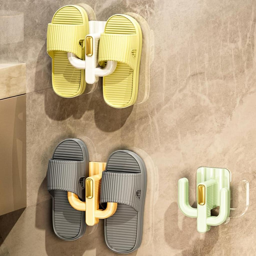 Slipper Rack Self-adhesive Bathroom Simple Hook Toilet Drainage Rack Wall Mounted Stand Bedroom Storage Hook Shoe Drying Rack