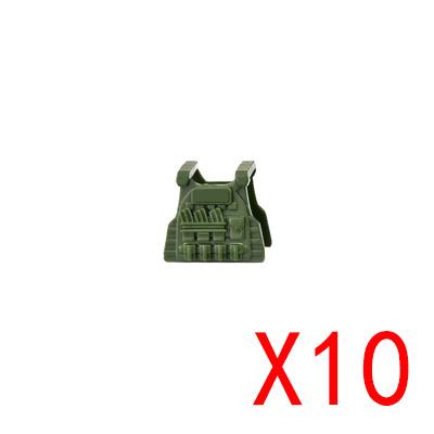 MOC City Building Blocks Weapons Accessories Special Forces Tactical Vest Armor Body Figure Helmet Equipment Pack Brick K062