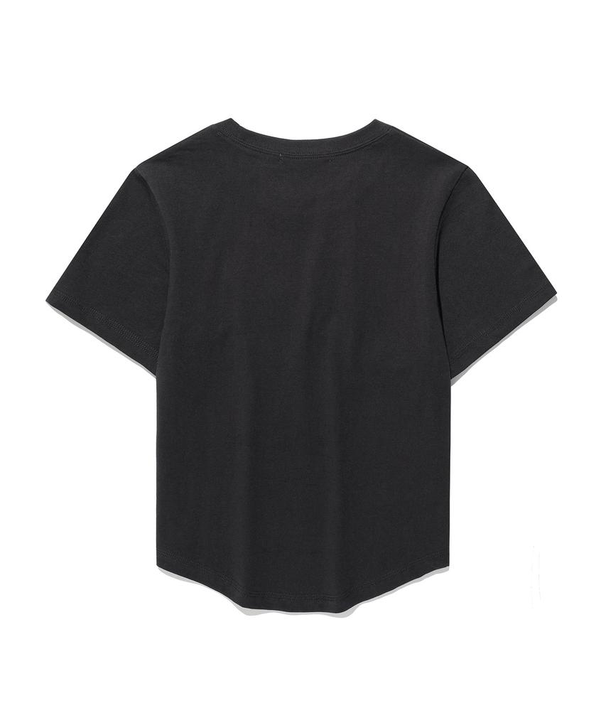Kimseupeulesikoteunmakes Bumpy Kiss Logo T-Shirt Charcoal