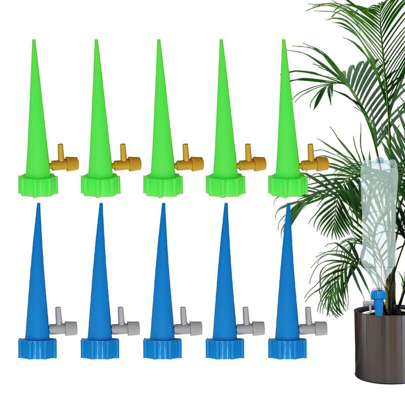 10pcs/set Plant Watering Stakes Vacation Automatic Plants Water System Self Watering Insert Spikes Device with Water Volume Drip