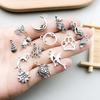 Set di 100 Ciondoli Gatto Farfalla Luna Argento Antico per Braccialetti e Collane Fai da Te