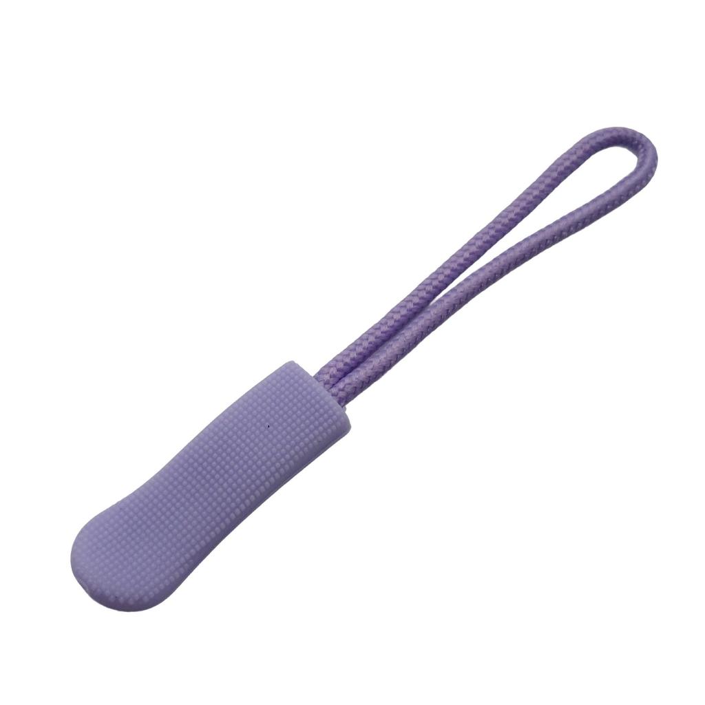 Colored PVC Zipper Pull Rope with Removable Drawstring and Rubber Pull Tab for Bags and Luggage