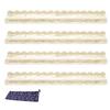 1/4Pcs Mahjong Rack with Magnetic Pusher & Storage Bag, Scalloped Acrylic Mah Jongg Tile Holder Pusher Bar, Gift for American Mahjong Players