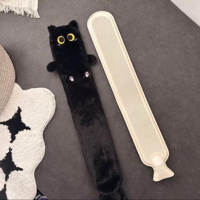 

1500ML Portable Cat Long Hot Water Bag Plush Soothing Aching Winter Hand Warmer Cute Explosion-proof Plush Toys[HGPD]