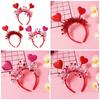 Banquet Prom Party Hairband Woman Valentines Headband Heart Tinsel Headband