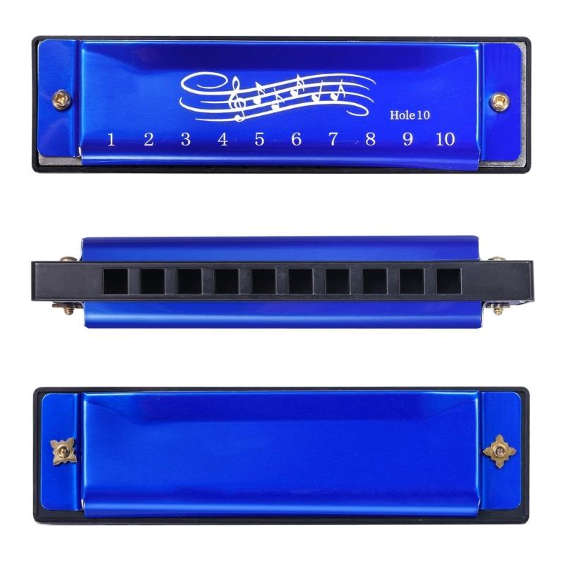 Mundharmonika 10 Löcher Harp 20 Töne diatonische Harp Tonart C Blues-Jazz Mundharmonika Harp Musikinstrument Lernspielzeug