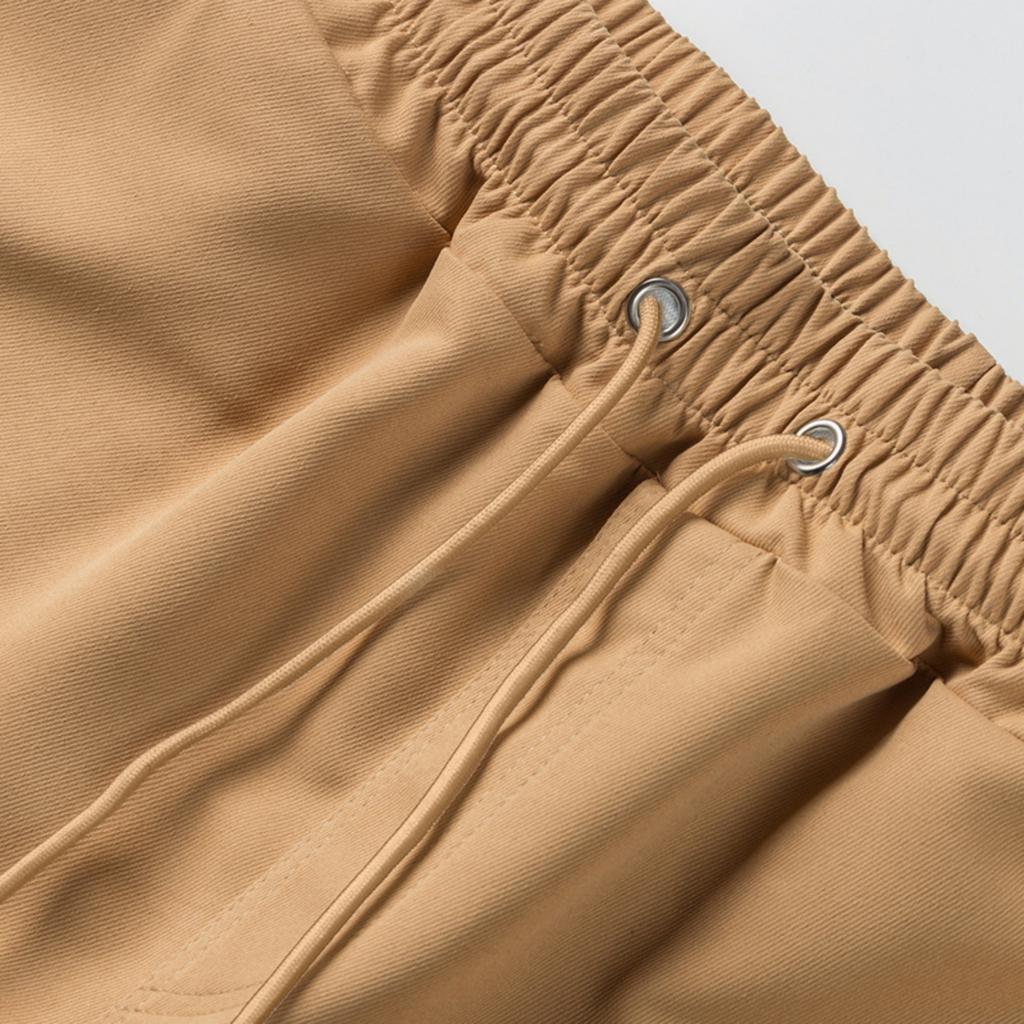 Men Drawstring Loose Fit Casual Straight Leg Cargo Shorts with Multiple Pockets for Daily Commute and Outdoor Activities