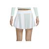 Nike SS24 Dri-FIT Color Block Brand Print Logo Quick-Dry Comfortable Mid-Rise Pleated Casual Skirt Women Skirts White FD6537-100