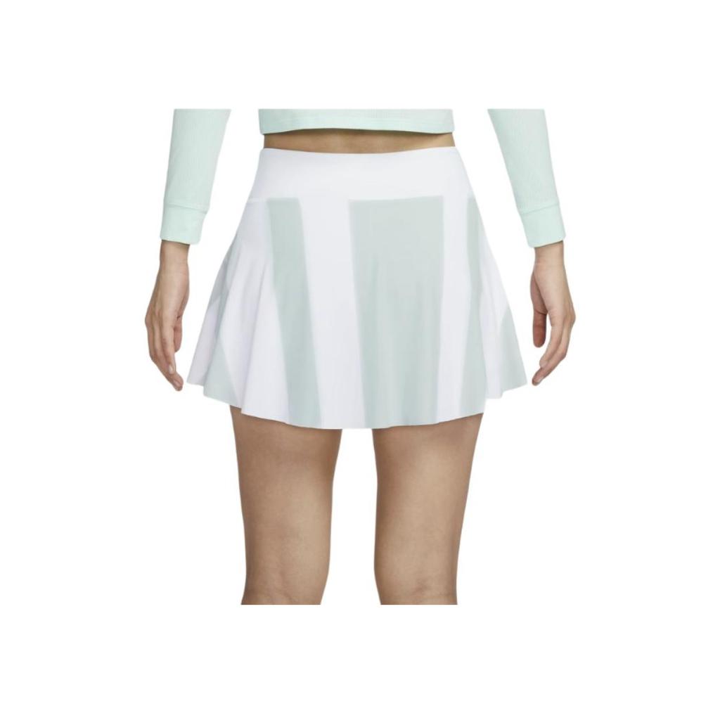 Nike SS24 Dri-FIT Color Block Brand Print Logo Quick-Dry Comfortable Mid-Rise Pleated Casual Skirt Women skirts White FD6537-100