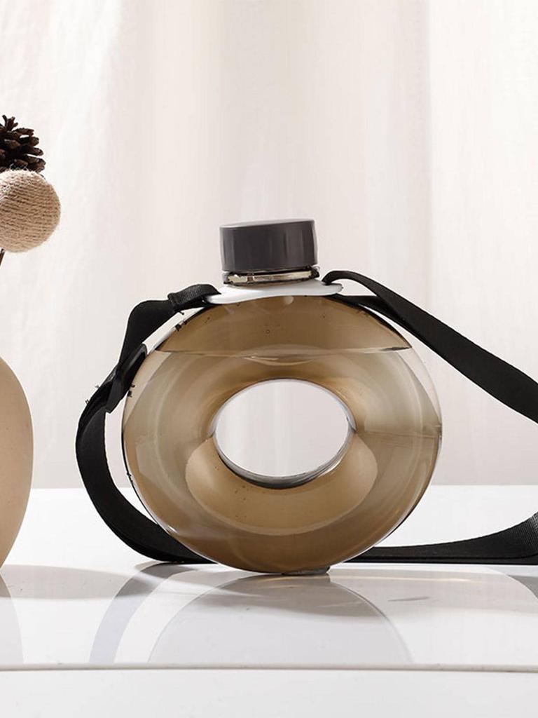 500ml plastová sportovní láhev na vodu, průhledná kobliha, kroužek, venkovní cestovní džus, přenosný nepropustný kelímek na vodu