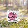 French Print Creative Coffee Cups Drinks Water Camping Cup Enamel Handle Mug Birthday Father's Day Mother's Day Gift for Mom Dad