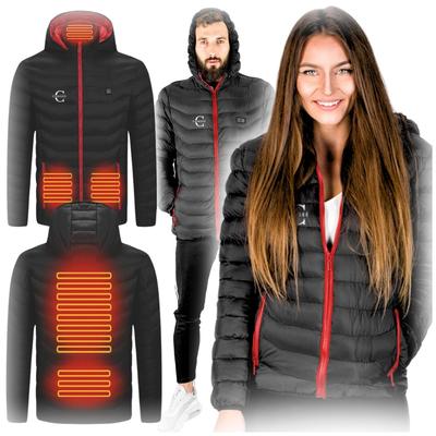 Veste chauffante noir et rouge taille XXL