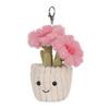 Potted Sunflower Cute Soft Animal Keychain Plush Suitable for Men and 15cm [Apricot Lamb] Toy, Women, Backpack, Wallet,