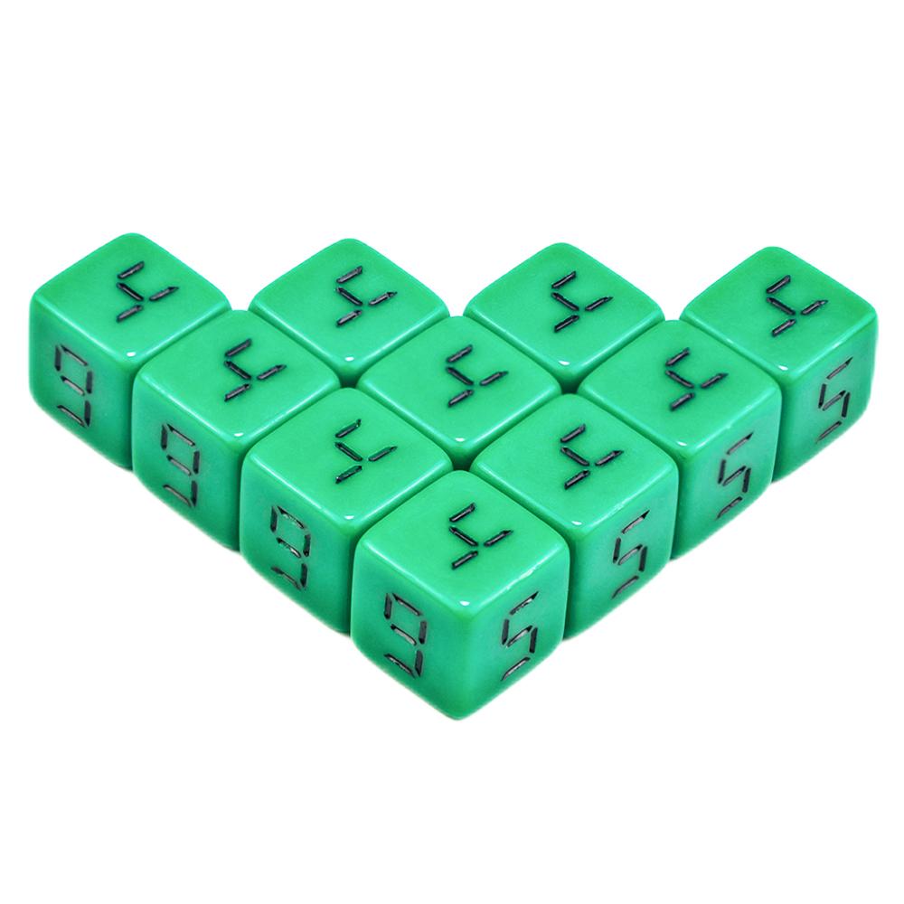 

Цифровые игральные кости D6, 6-гранный кубик, 16 мм, акрил, 10 шт., для игрового стола в карточной игре в покер
