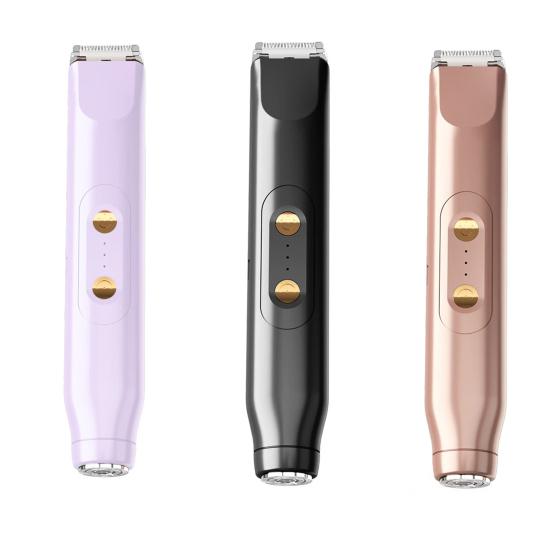 Women Electric Shaver Double Heads USB Rechargeable Waterproof Portable Face Body Bikini Area Arm Leg Hair Removal Epilator Razor Trimmer
