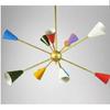 12 Arms Multicolored Italian Brass Sputnik Chandelier 1950s Style Light Fixture Iconic Industrial Brass Sputnik Ceiling Lamp