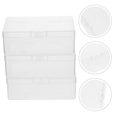 3 Pcs Card Storage Box Hardware Empty Plastic Boxes Poker Cards Case Candy Game Parts Container Pp Jewelry Small
