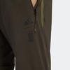 Adidas Essential Knit Pants With Cuffed Ankles And Logo Print Men Sportswear Bottoms Dark-Grey Olive-Green HE5159