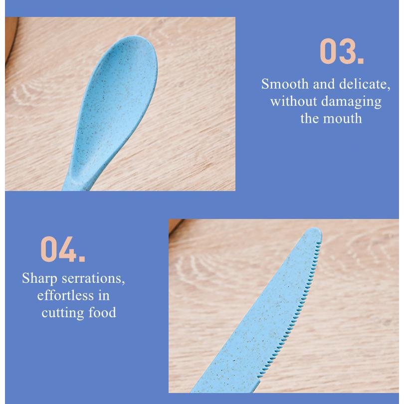 25pcs Portable Travel Plastic Plates and Bowl Sets Wheat Straw Dinnerware Sets, BBQ, Picnic, Camping Essentials Dishes Set