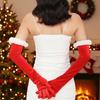 1pc Christmas Gloves Long Velvet Fluffy Cuff Party Decoration Gloves Xmas Costume Accessories Keep Warm Winter Gloves for Women