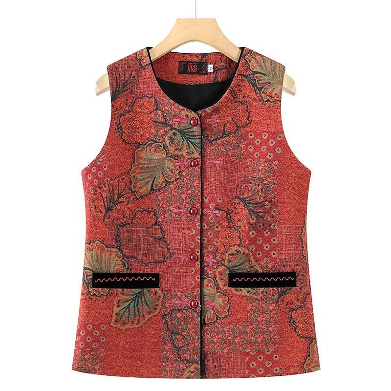 Autumn Vest Jacket Women Old Lady Vest Vest