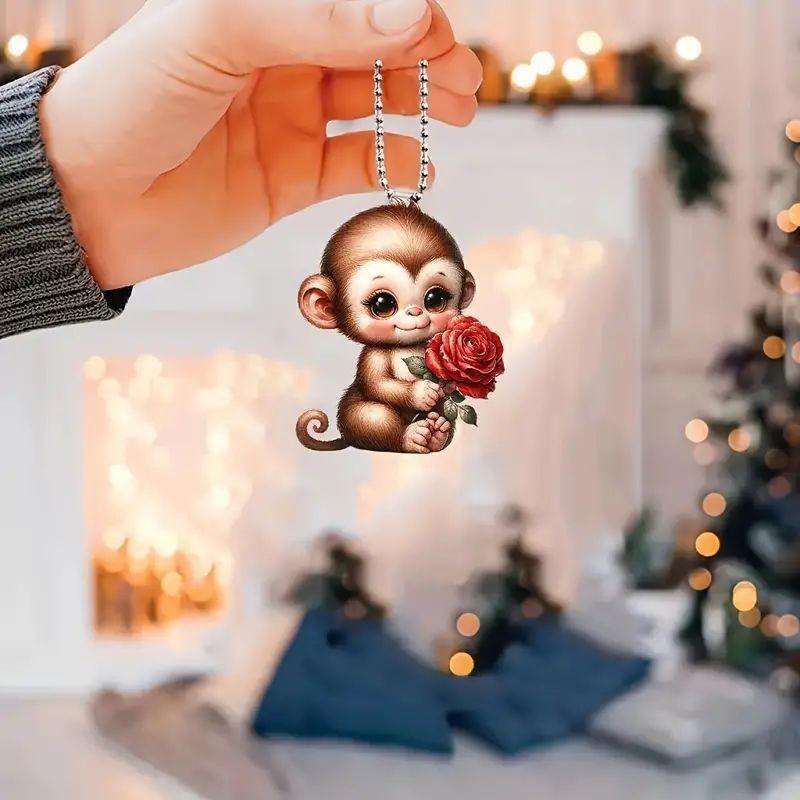 Acrylic Adorable Car Hanging Decor With Fun Cartoon Style Perfect For Rooms Kids