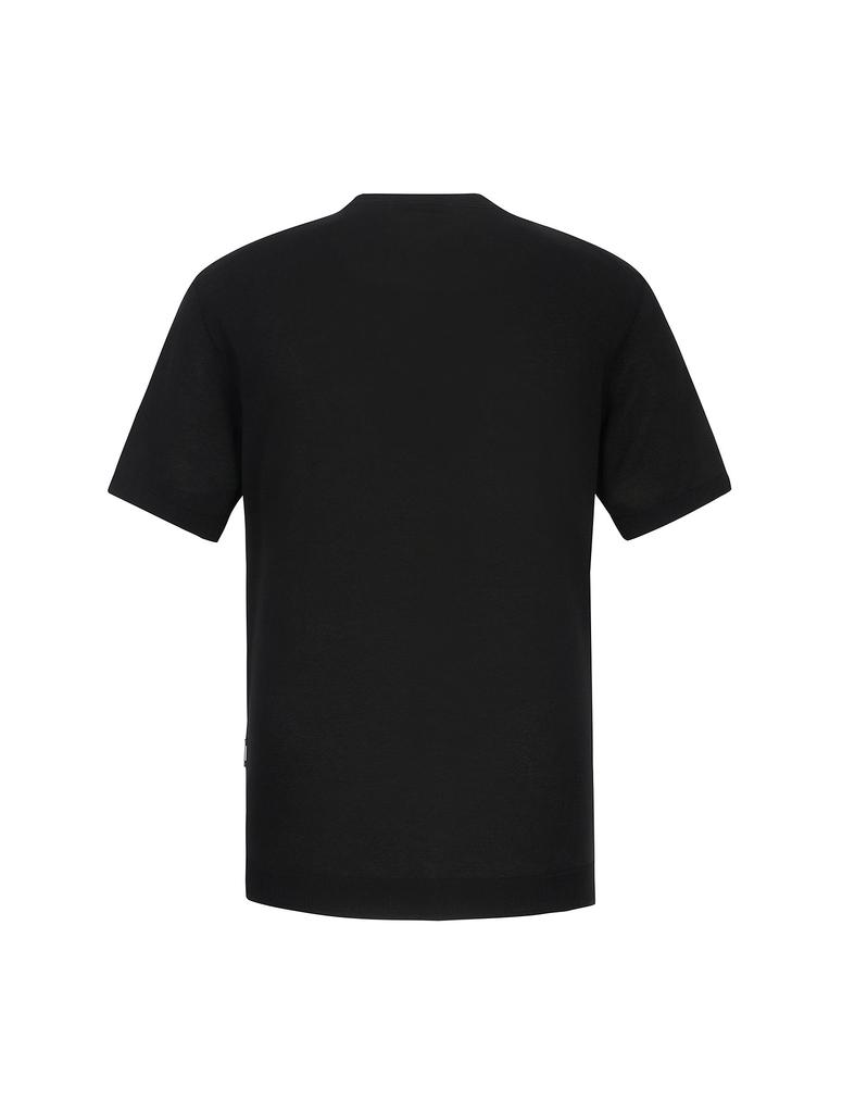 FERRAROMILANO Basic Round Short Sleeve Knit Black (Amserd20139)