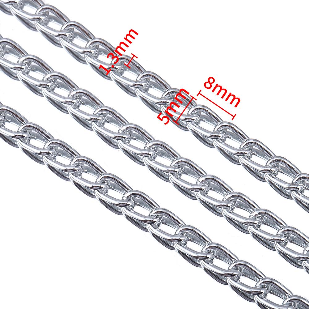 2M 1M 0.5M Aluminium Chain Curb Twisted Chain Links for DIY Handmade Necklaces Bracelets Jewelry Making Accessories Multi Color