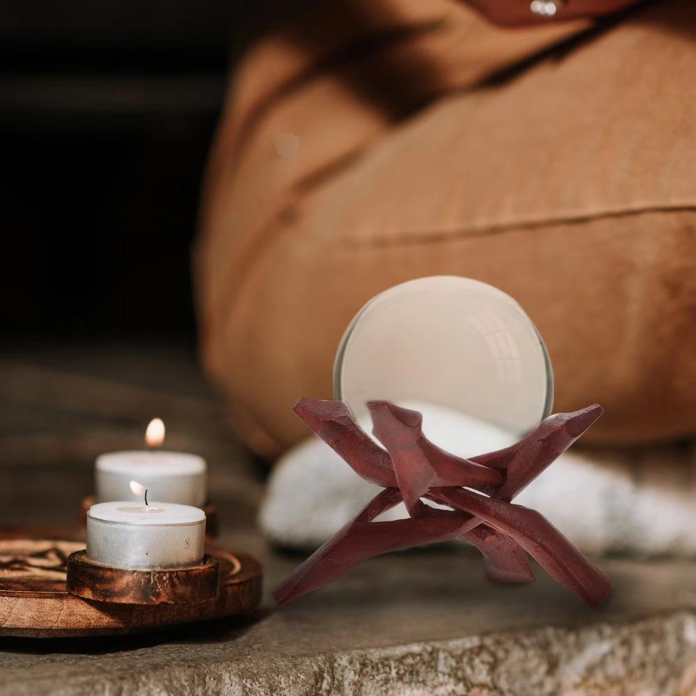 Multipurpose Display Stand Safe Incense Holder Desktop Decorative Prop Wooden Tripod  Living Room