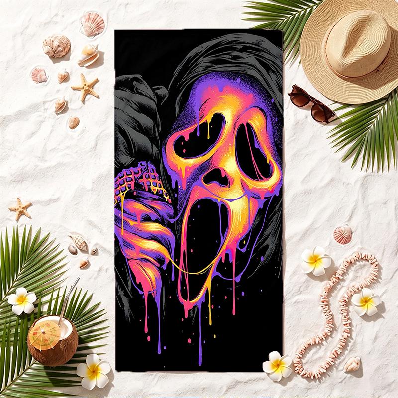 Ghostface Soft Beach Towel Stylish Beach Pool Towel for Summer Seaside Vacation Travel