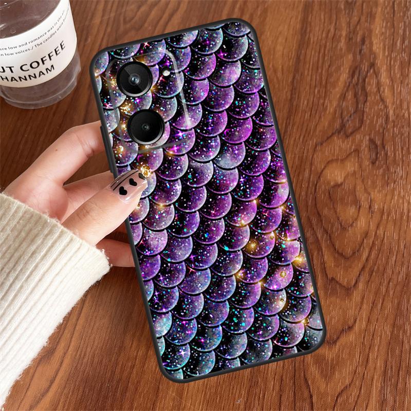 Mermaid Tail Scale For Realme 15 Pro GT7 GT6 10 11 12 13 14 Pro Plus C75 C71 C65 C63 C61 C53 C67 C35 C55 Case