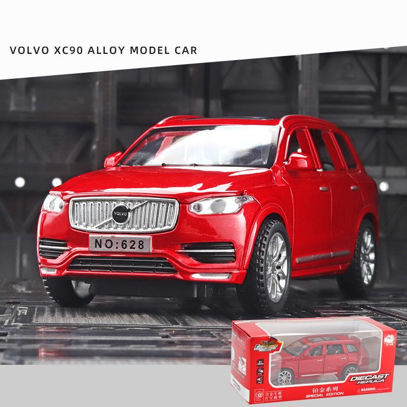 1/32 Scale XC90 Diecast Car Model Toy, Pull Back Toy Vehicle with Sound and Light for Kids Toddler Boys Girls Gift Collection