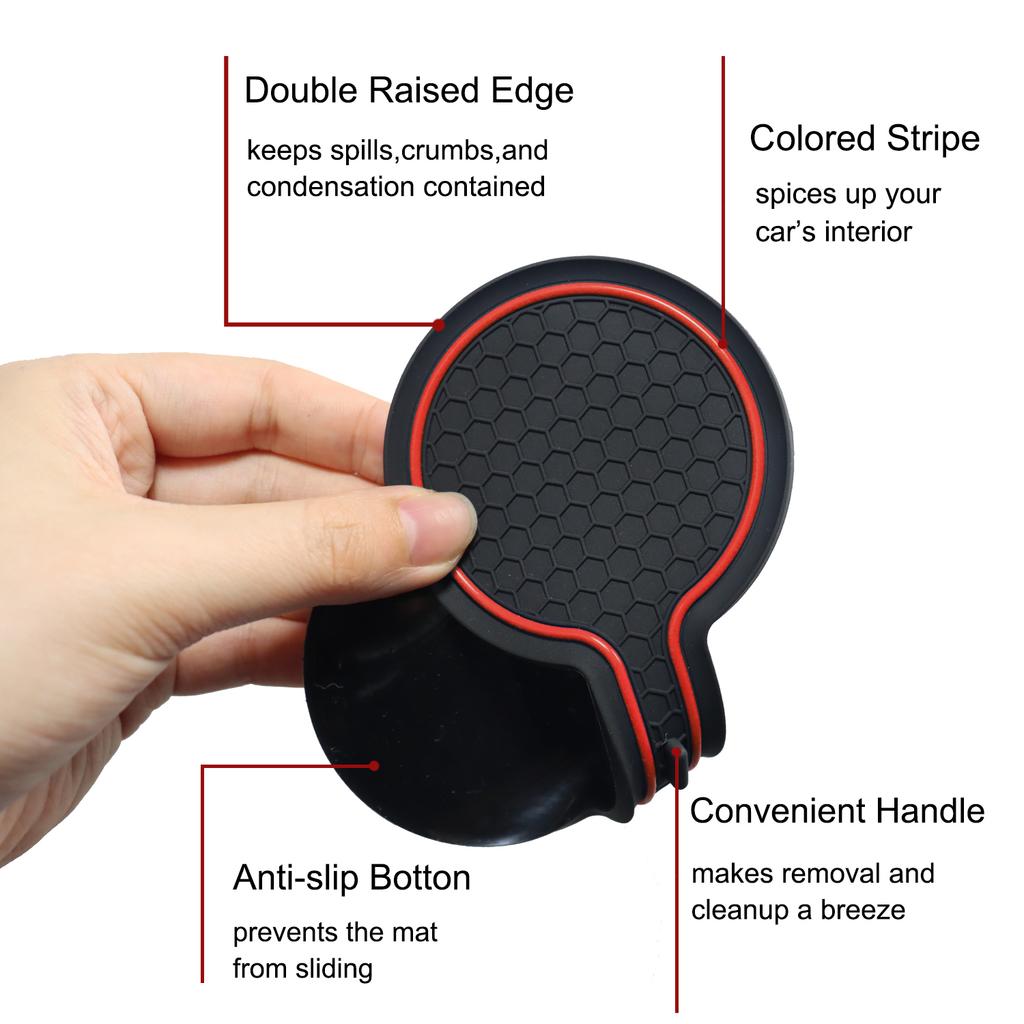 Car Cup Holder Waterproof Anti Slip Insert Coasters Pads Interior Accessories Durable Car Coaster For Toyota Camry 2018-2021