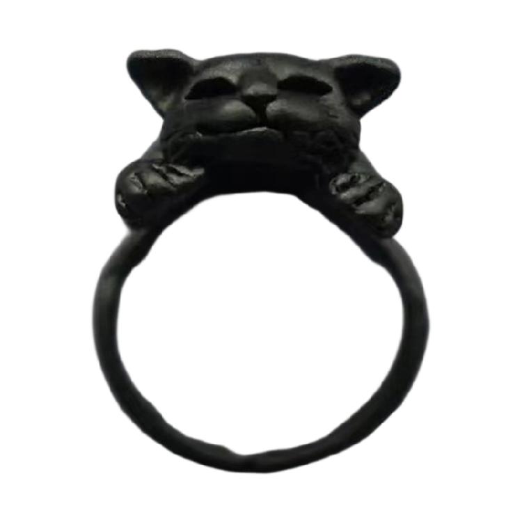 Cats Shaped Ring With Opening Feature Trendy Alloy Jewelry For Girls And Women Stylish Everyday Accessory