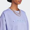 Adidas Originals Trefoil Sweatshirt With Embroidered Logo And Print Women Tops Light-Purple IP7135