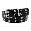 Star Eye Rivet Belt Hollowed-out Punk Belt For Man/women Buckle Decoration Y2K Fashion Pu Waist T1A0