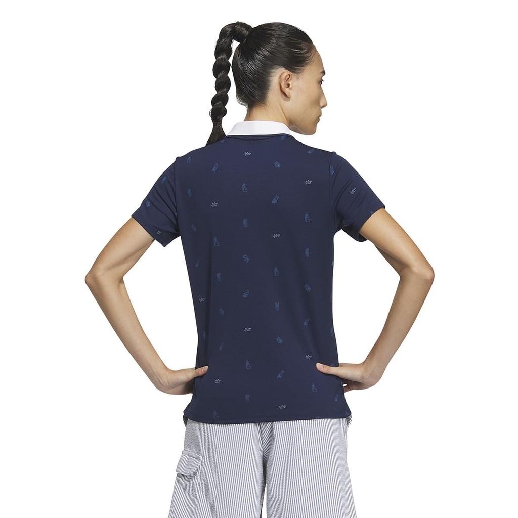 Golf PLAYGREEN Monogram Dry Shirt for Collegiate Navy [Adidas Golf] Women,