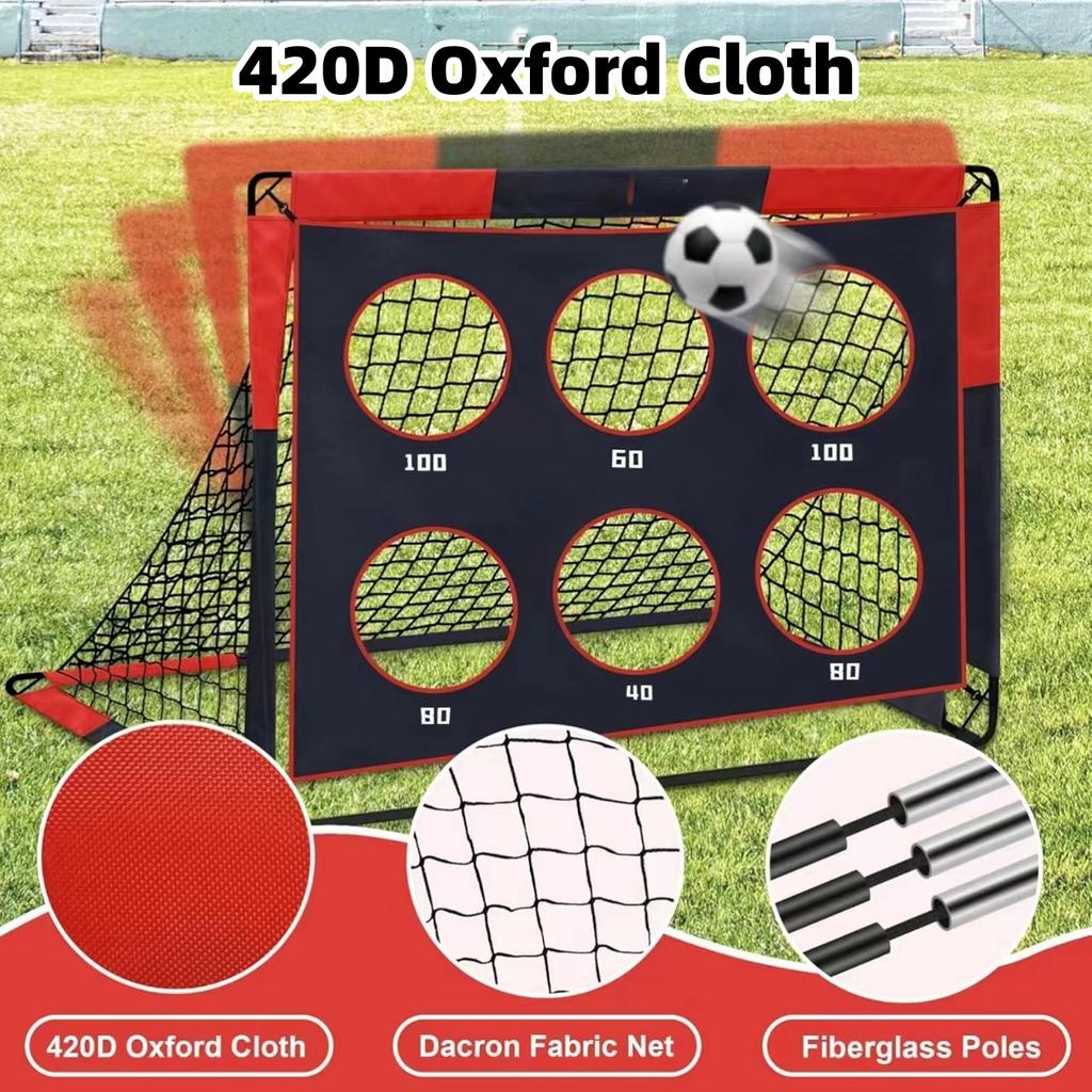 Portable Soccer Goal for Kids 2 in 1 Design Outdoor Training 450D Oxford Fabric Foldable Football Ne