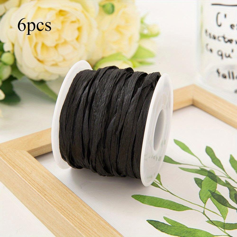 6 Rollen Raffia Papier Bastelband Geflochtene Garnseile DIY Party Dekoration